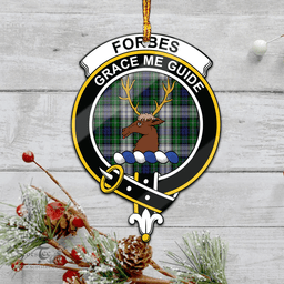 Scottish Forbes Dress Clan Tartan Mica Ornament Christmas Decoratio - 2-Sided  Scottish Plaid Tartan Plaid