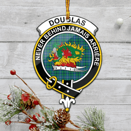 Scottish Douglas Ancient Clan Tartan Mica Ornament Christmas Decoratio - 2-Sided  Scottish Plaid Tartan Plaid