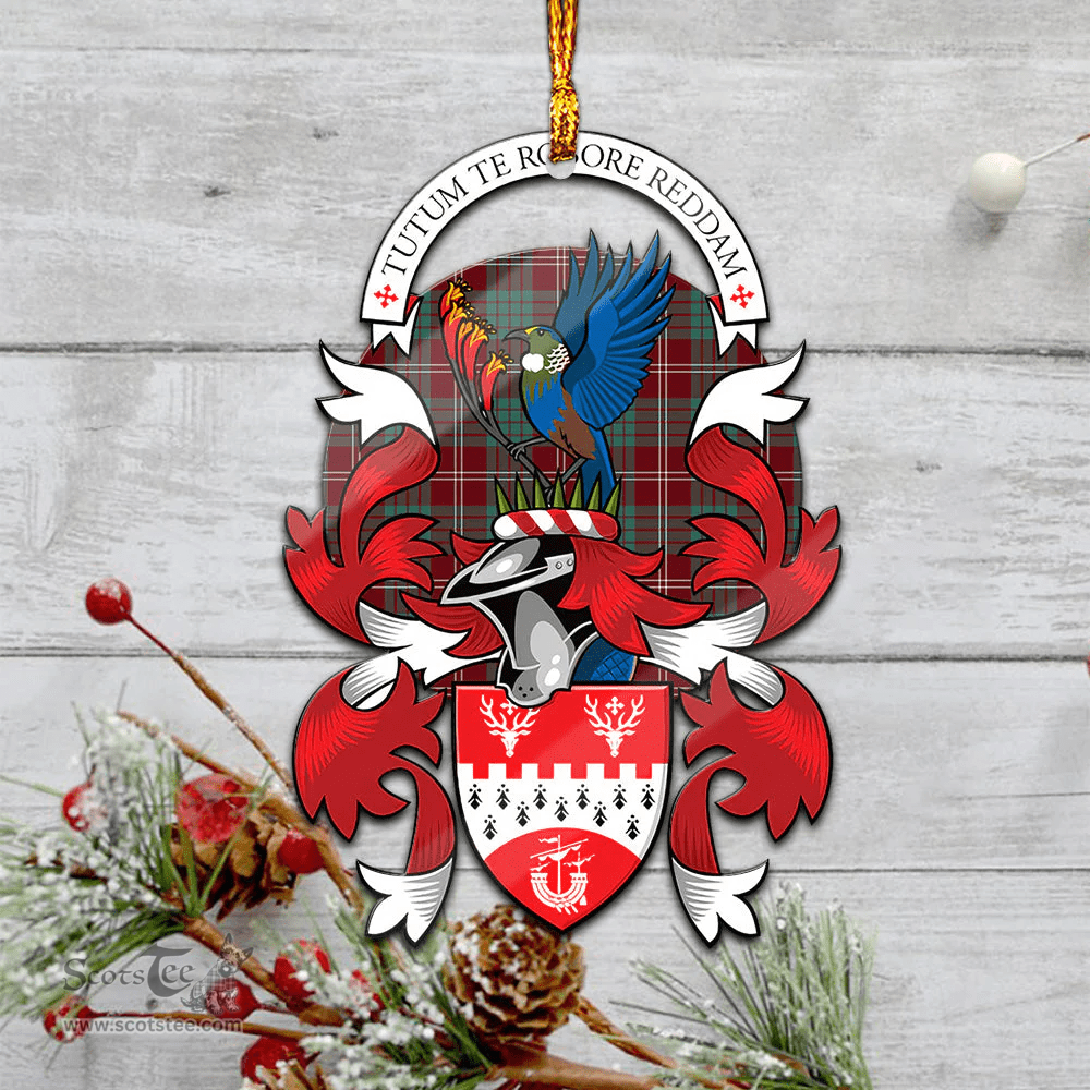 Scottish Crawford Modern Of Newzealand Clan Tartan Mica Ornament Christmas Decoratio - 2-Sided  Scottish Plaid Tartan Plaid