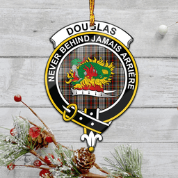 Scottish Douglas Ancient Dress Clan Tartan Mica Ornament Christmas Decoratio - 2-Sided  Scottish Plaid Tartan Plaid