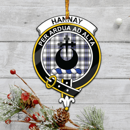 Scottish Hannay Modern Clan Tartan Mica Ornament Christmas Decoratio - 2-Sided  Scottish Plaid Tartan Plaid