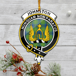 Scottish Johnston Ancient Clan Tartan Mica Ornament Christmas Decoratio - 2-Sided  Scottish Plaid Tartan Plaid