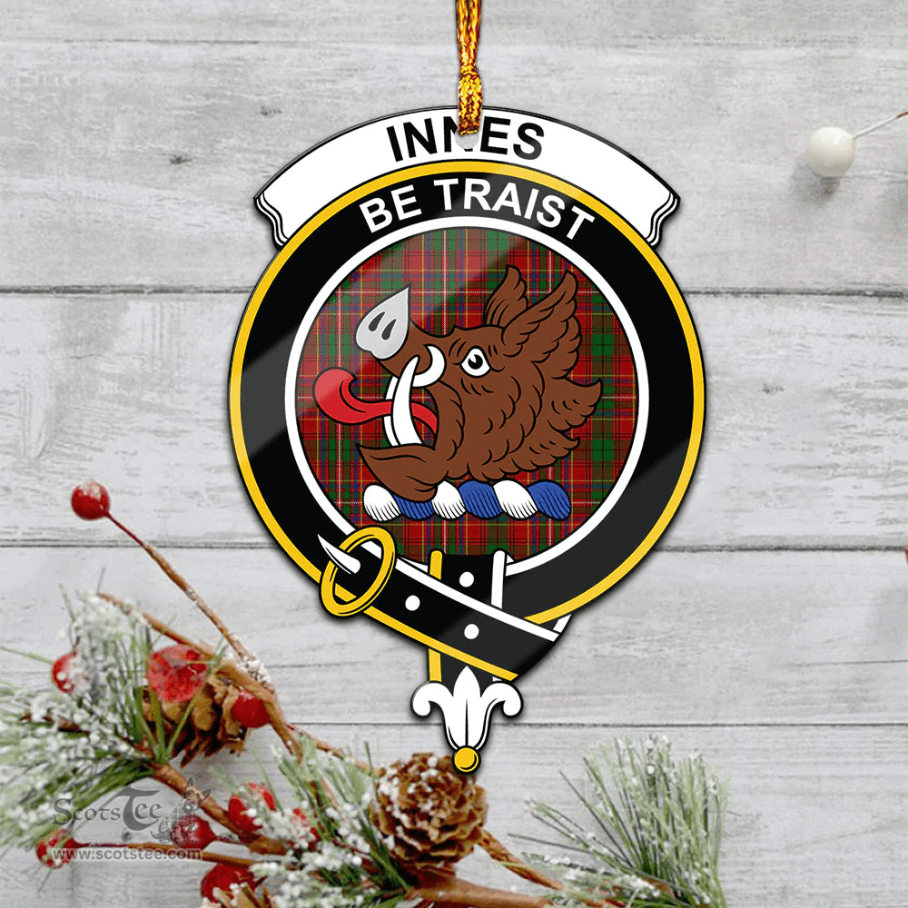 Scottish Innes Clan Tartan Mica Ornament Christmas Decoratio - 2-Sided  Scottish Plaid Tartan Plaid