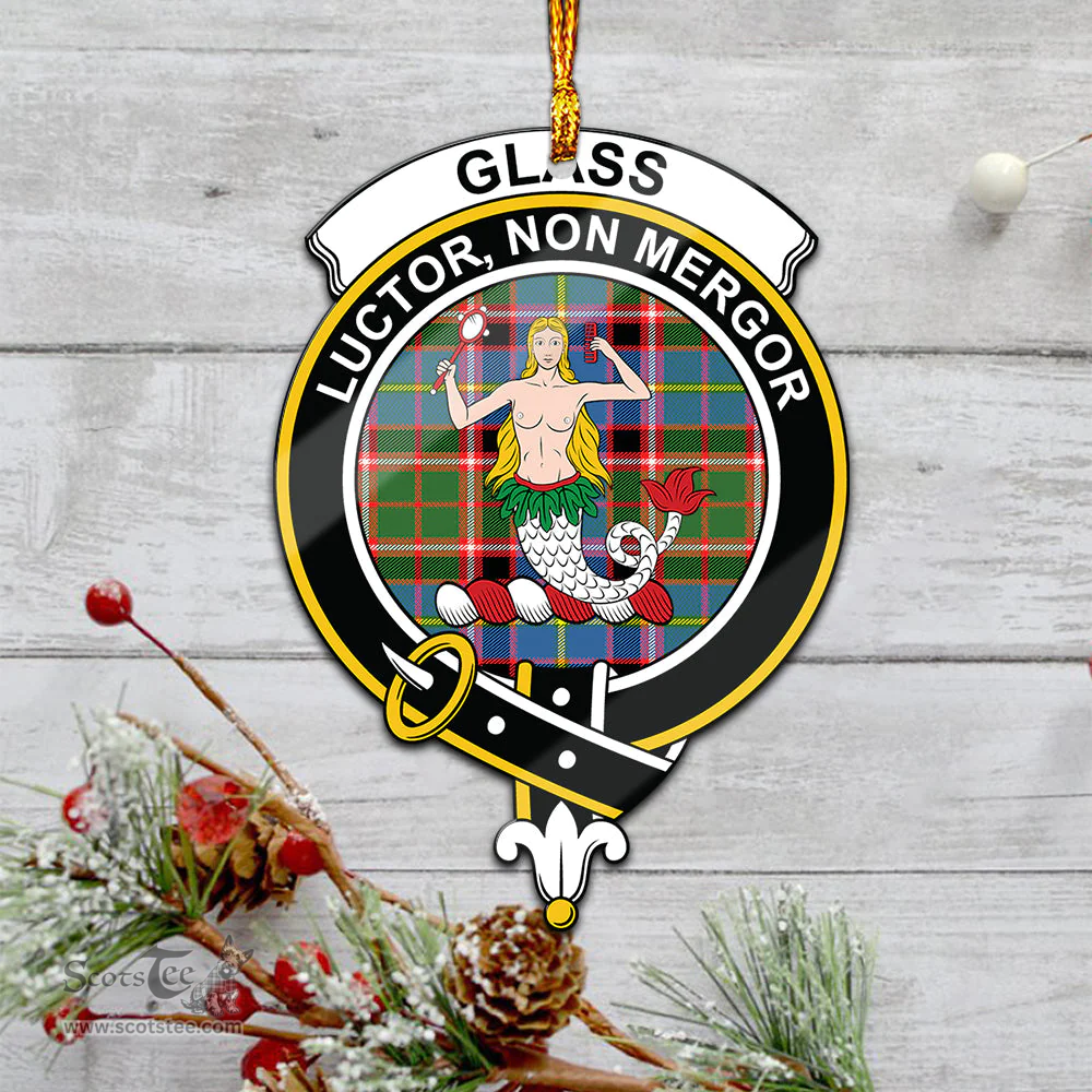 Scottish Glass Clan Tartan Mica Ornament Christmas Decoratio - 2-Sided  Scottish Plaid Tartan Plaid