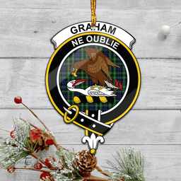 Scottish Graham Of Montrose Clan Tartan Mica Ornament Christmas Decoratio - 2-Sided  Scottish Plaid Tartan Plaid