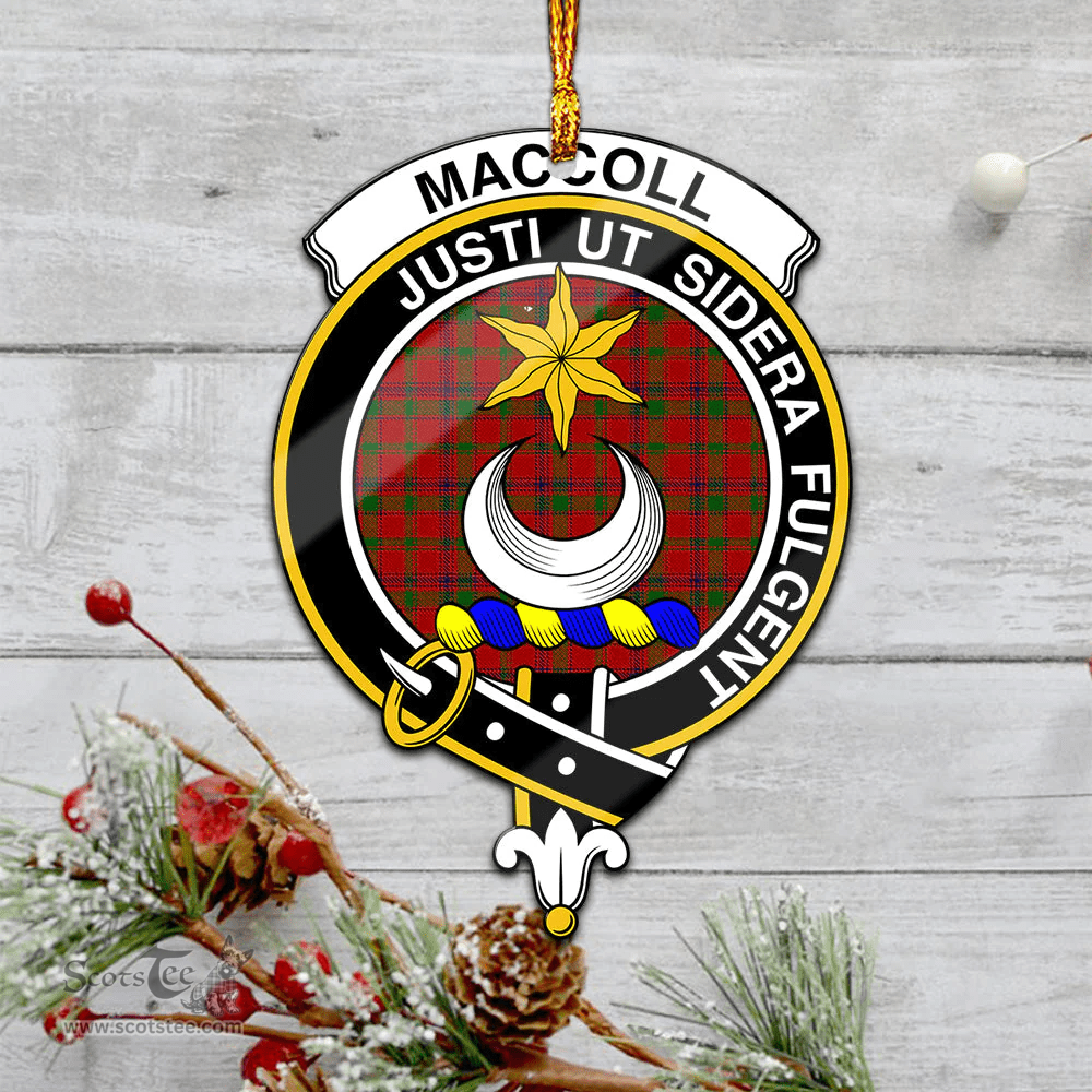 Scottish Maccoll Clan Tartan Mica Ornament Christmas Decoratio - 2-Sided  Scottish Plaid Tartan Plaid