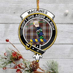 Scottish Macinnes Ancient Hunting Clan Tartan Mica Ornament Christmas Decoratio - 2-Sided  Scottish Plaid Tartan Plaid