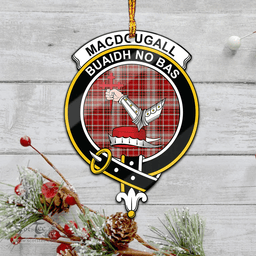 Scottish Macdougal Dress Clan Tartan Mica Ornament Christmas Decoratio - 2-Sided  Scottish Plaid Tartan Plaid