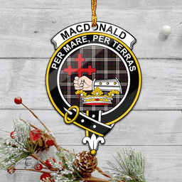 Scottish Macdonald Dress Clan Tartan Mica Ornament Christmas Decoratio - 2-Sided  Scottish Plaid Tartan Plaid