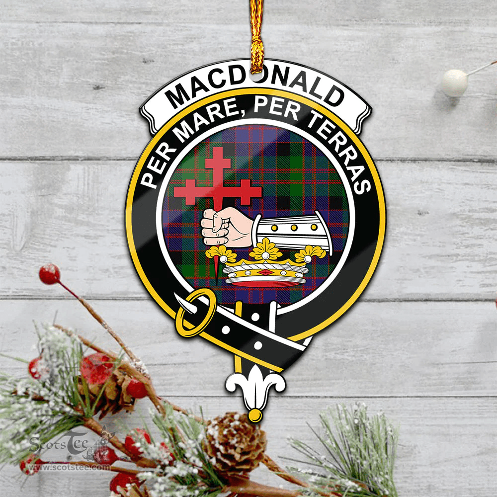 Scottish Macdonald Clan Tartan Mica Ornament Christmas Decoratio - 2-Sided  Scottish Plaid Tartan Plaid