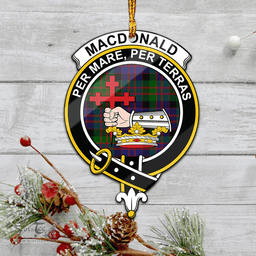 Scottish Macdonald Clan Tartan Mica Ornament Christmas Decoratio - 2-Sided  Scottish Plaid Tartan Plaid
