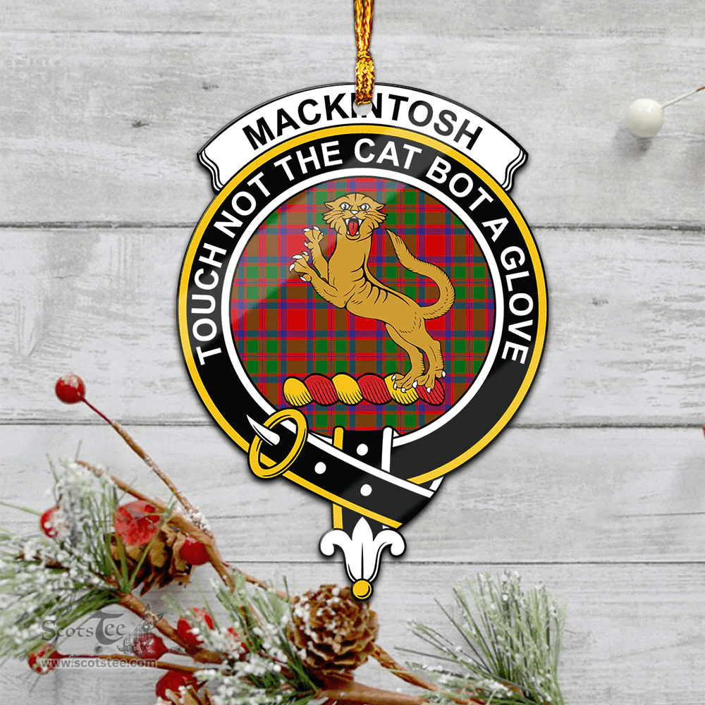 Scottish Mackintosh Modern Clan Tartan Mica Ornament Christmas Decoratio - 2-Sided  Scottish Plaid Tartan Plaid