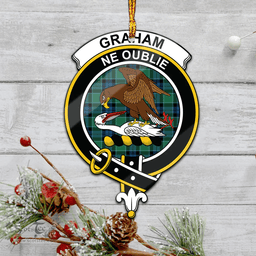 Scottish Graham Of Menteith Ancient Clan Tartan Mica Ornament Christmas Decoratio - 2-Sided  Scottish Plaid Tartan Plaid