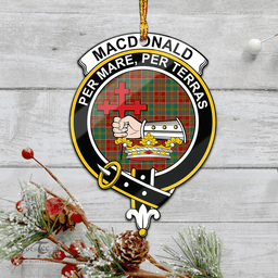 Scottish Macdonald Of Kingsburgh Clan Tartan Mica Ornament Christmas Decoratio - 2-Sided  Scottish Plaid Tartan Plaid