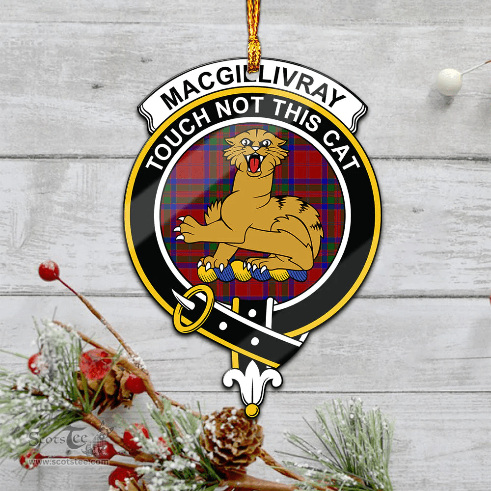 Scottish Macgillivray Clan Tartan Mica Ornament Christmas Decoratio - 2-Sided  Scottish Plaid Tartan Plaid