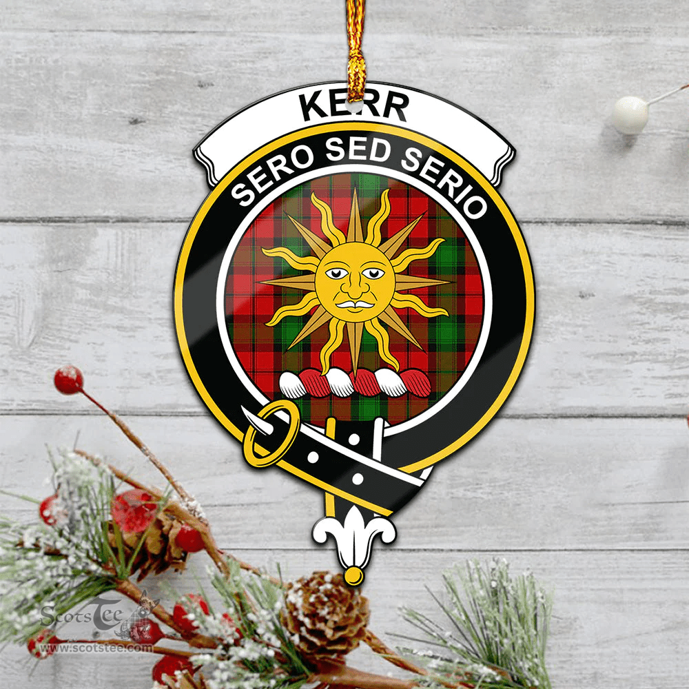 Scottish Kerr Clan Tartan Mica Ornament Christmas Decoratio - 2-Sided  Scottish Plaid Tartan Plaid