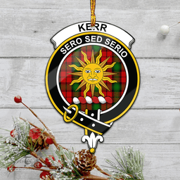 Scottish Kerr Clan Tartan Mica Ornament Christmas Decoratio - 2-Sided  Scottish Plaid Tartan Plaid