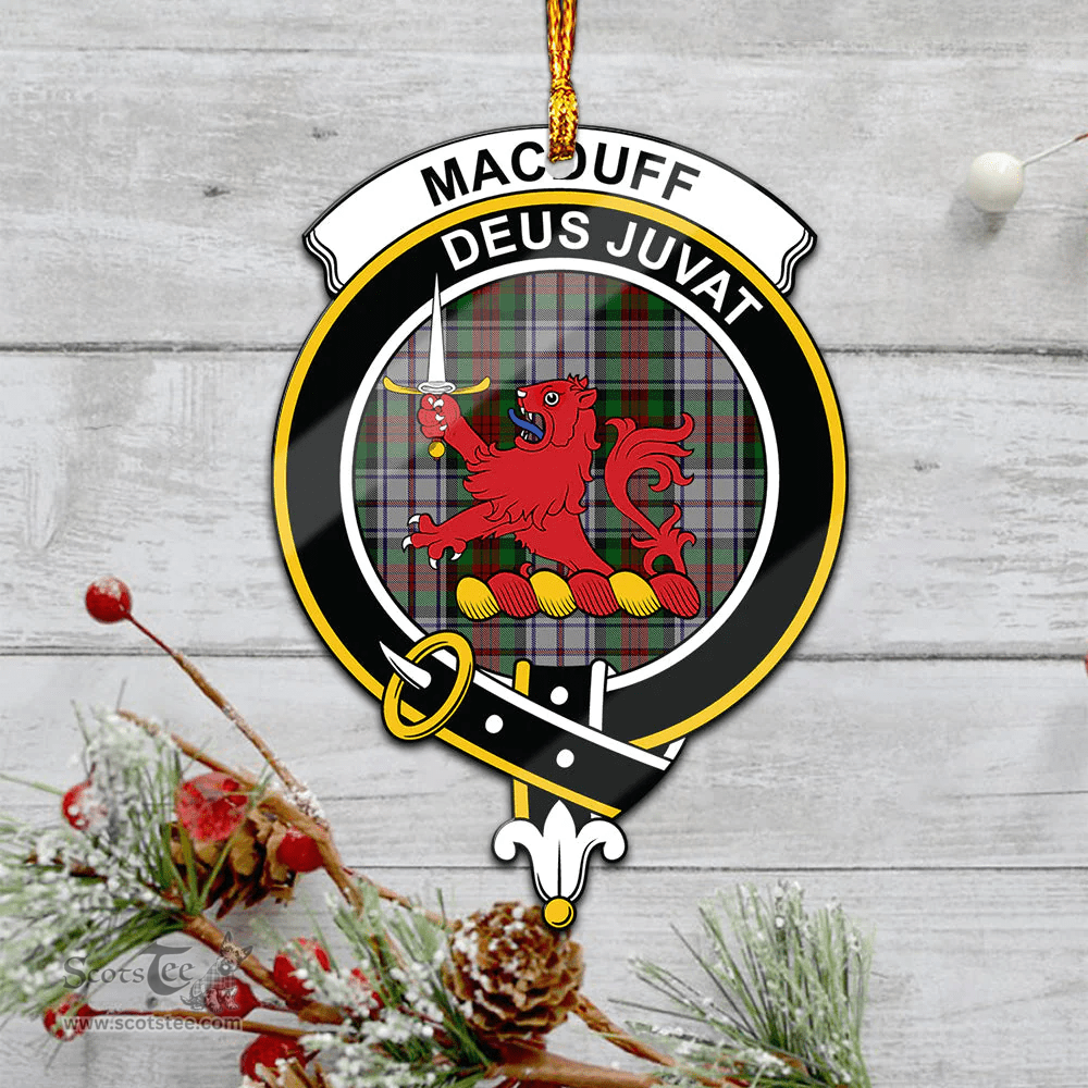 Scottish Macduff Dress Clan Tartan Mica Ornament Christmas Decoratio - 2-Sided  Scottish Plaid Tartan Plaid
