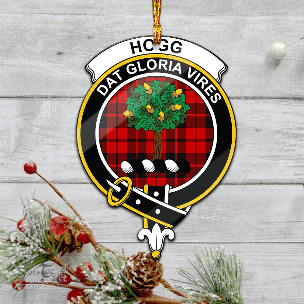 Scottish Hogg Clan Tartan Mica Ornament Christmas Decoratio - 2-Sided  Scottish Plaid Tartan Plaid