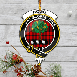 Scottish Hogg Clan Tartan Mica Ornament Christmas Decoratio - 2-Sided  Scottish Plaid Tartan Plaid