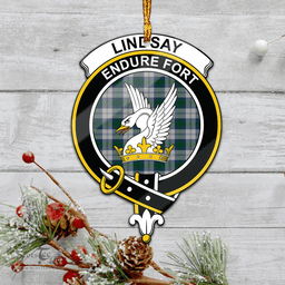Scottish Lindsay Dress Clan Tartan Mica Ornament Christmas Decoratio - 2-Sided  Scottish Plaid Tartan Plaid