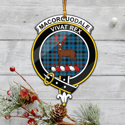Scottish Maccorquodale Clan Tartan Mica Ornament Christmas Decoratio - 2-Sided  Scottish Plaid Tartan Plaid