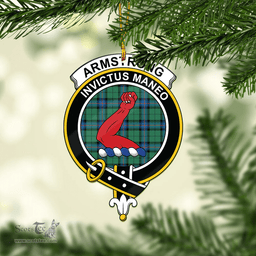 Scottish Armstrong Ancient Clan Tartan Mica Ornament Christmas Decoratio - 2-Sided  Scottish Plaid Tartan Plaid