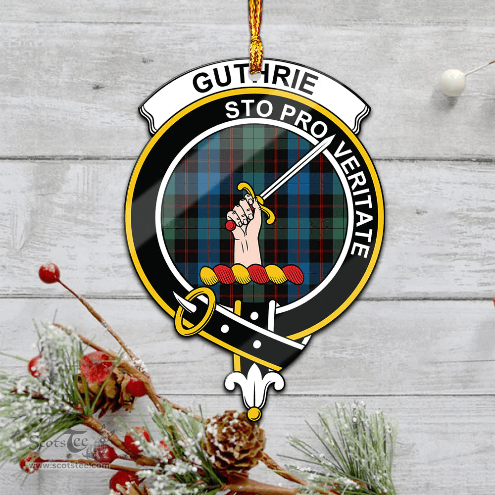 Scottish Guthrie Clan Tartan Mica Ornament Christmas Decoratio - 2-Sided  Scottish Plaid Tartan Plaid