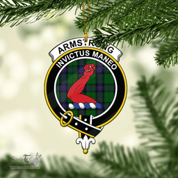Scottish Armstrong Clan Tartan Mica Ornament Christmas Decoratio - 2-Sided  Scottish Plaid Tartan Plaid