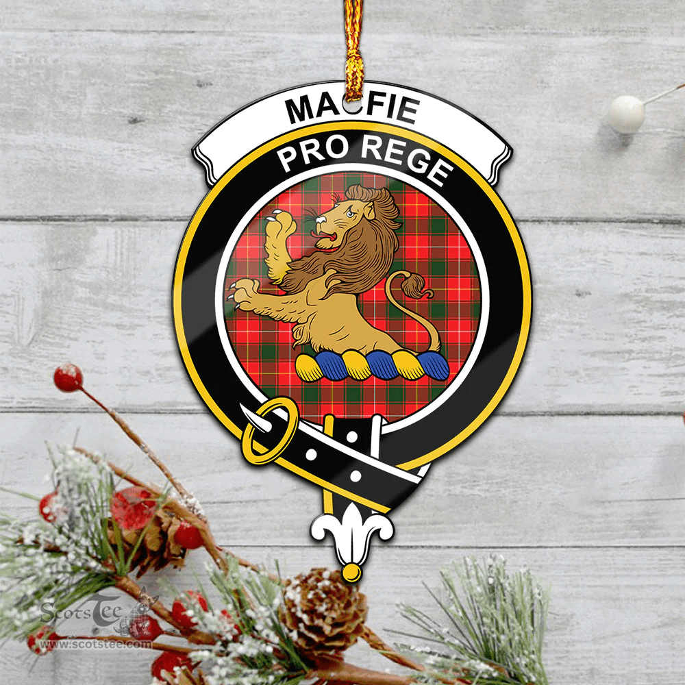 Scottish Macfie Modern Clan Tartan Mica Ornament Christmas Decoratio - 2-Sided  Scottish Plaid Tartan Plaid