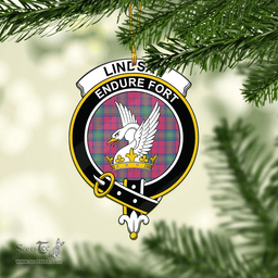 Scottish Lindsay Ancient Clan Tartan Mica Ornament Christmas Decoratio - 2-Sided  Scottish Plaid Tartan Plaid