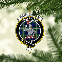 Scottish Bannerman Clan Tartan Mica Ornament Christmas Decoratio - 2-Sided  Scottish Plaid Tartan Plaid