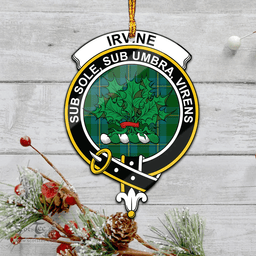 Scottish Irving Of Bonshaw Clan Tartan Mica Ornament Christmas Decoratio - 2-Sided  Scottish Plaid Tartan Plaid