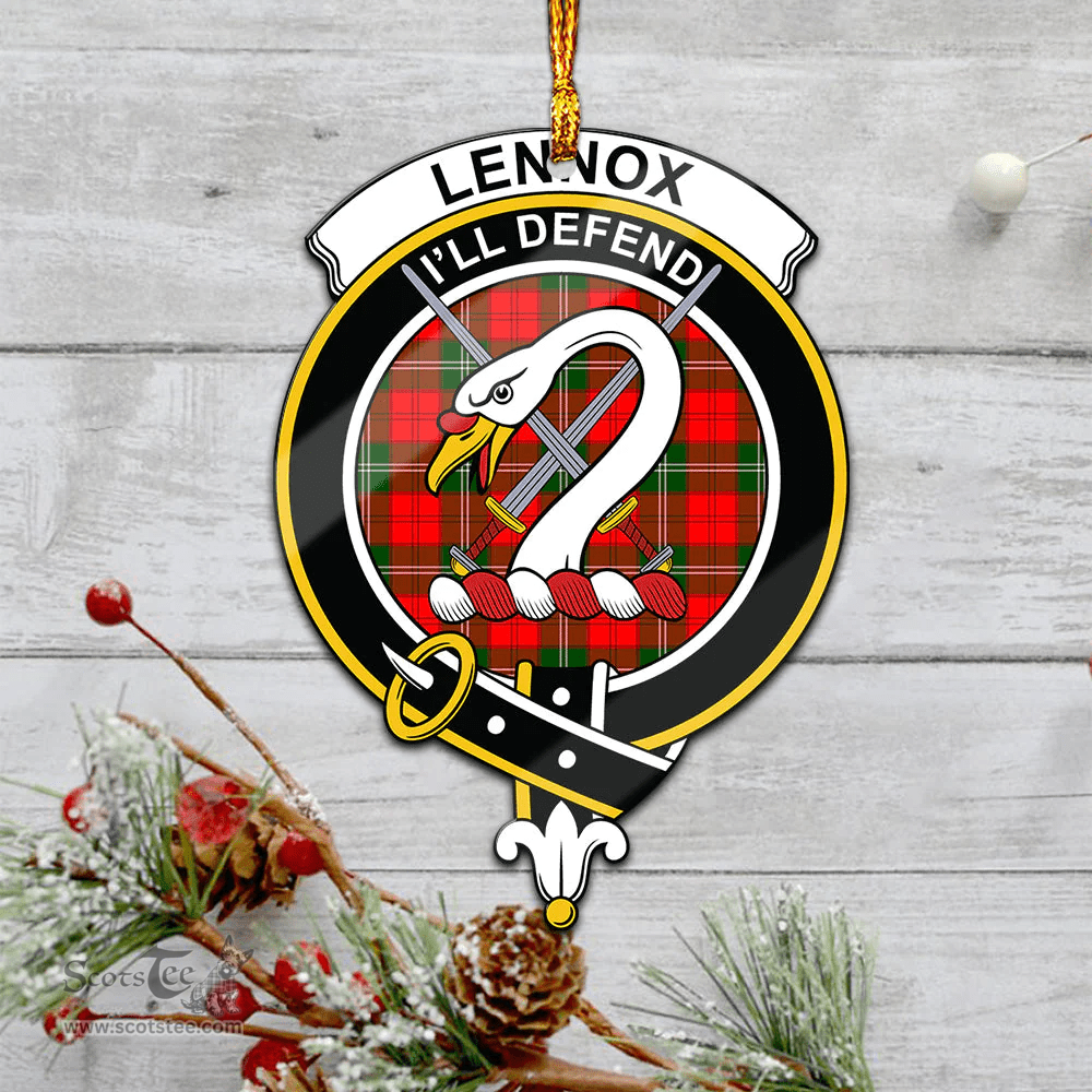Scottish Lennox Modern Clan Tartan Mica Ornament Christmas Decoratio - 2-Sided  Scottish Plaid Tartan Plaid