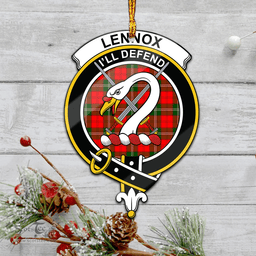 Scottish Lennox Modern Clan Tartan Mica Ornament Christmas Decoratio - 2-Sided  Scottish Plaid Tartan Plaid