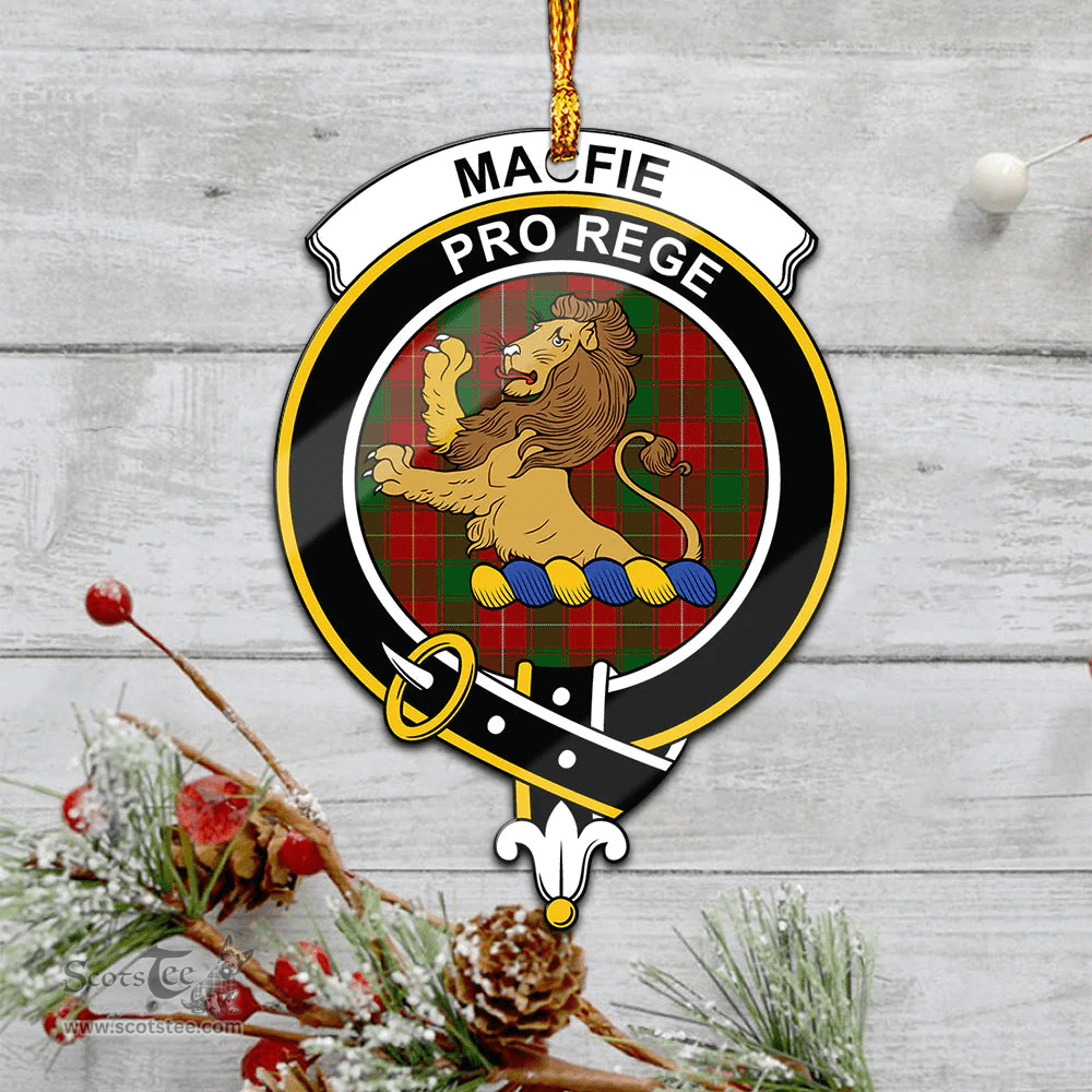 Scottish Macfie Clan Tartan Mica Ornament Christmas Decoratio - 2-Sided  Scottish Plaid Tartan Plaid