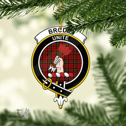 Scottish Brodie Clan Tartan Mica Ornament Christmas Decoratio - 2-Sided  Scottish Plaid Tartan Plaid