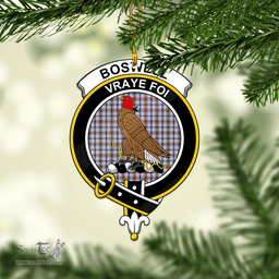 Scottish Boswell Clan Tartan Mica Ornament Christmas Decoratio - 2-Sided  Scottish Plaid Tartan Plaid