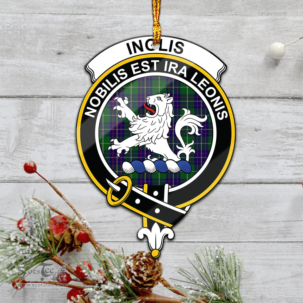 Scottish Inglis Clan Tartan Mica Ornament Christmas Decoratio - 2-Sided  Scottish Plaid Tartan Plaid