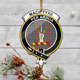 Scottish Macintyre Ancient Clan Tartan Mica Ornament Christmas Decoratio - 2-Sided  Scottish Plaid Tartan Plaid