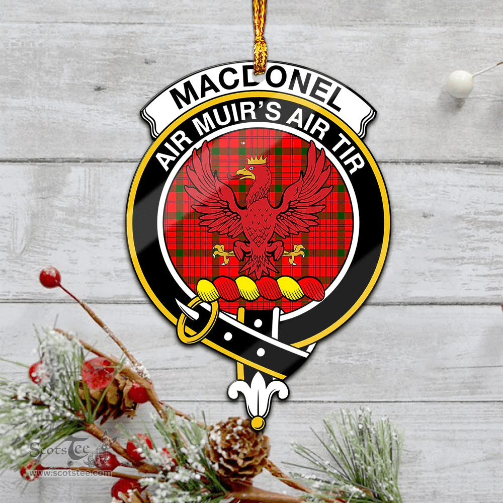 Scottish Macdonnell Of Keppoch Modern Clan Tartan Mica Ornament Christmas Decoratio - 2-Sided  Scottish Plaid Tartan Plaid