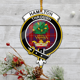 Scottish Hamilton Clan Tartan Mica Ornament Christmas Decoratio - 2-Sided  Scottish Plaid Tartan Plaid