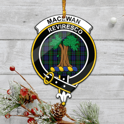 Scottish Macewen Macewan Clan Tartan Mica Ornament Christmas Decoratio - 2-Sided  Scottish Plaid Tartan Plaid