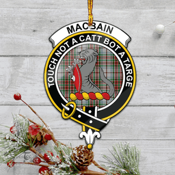 Scottish Macbain Dress Clan Tartan Mica Ornament Christmas Decoratio - 2-Sided  Scottish Plaid Tartan Plaid