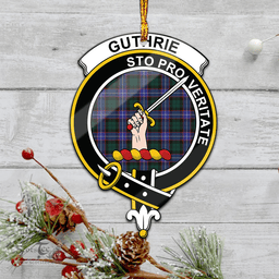Scottish Guthrie Modern Clan Tartan Mica Ornament Christmas Decoratio - 2-Sided  Scottish Plaid Tartan Plaid