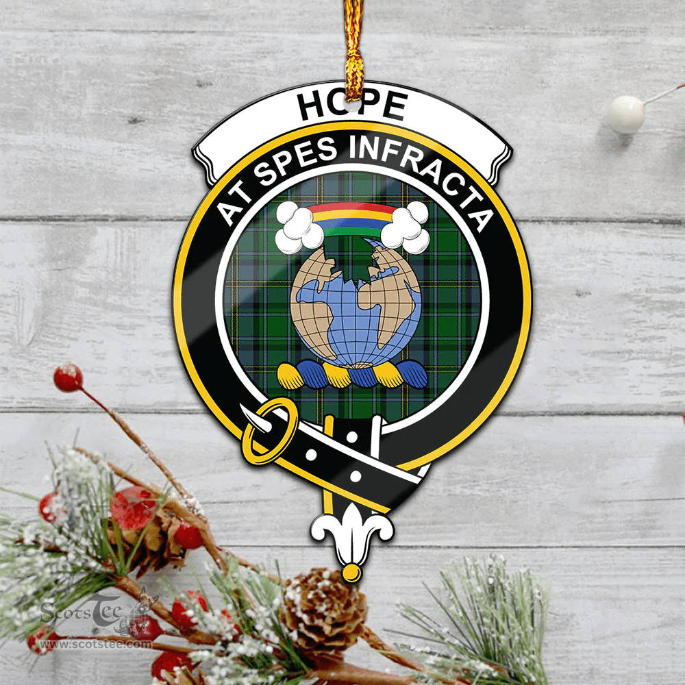 Scottish Hope Vere Clan Tartan Mica Ornament Christmas Decoratio - 2-Sided  Scottish Plaid Tartan Plaid