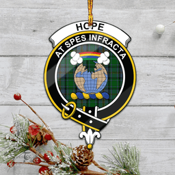 Scottish Hope Vere Clan Tartan Mica Ornament Christmas Decoratio - 2-Sided  Scottish Plaid Tartan Plaid