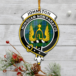 Scottish Johnston Clan Tartan Mica Ornament Christmas Decoratio - 2-Sided  Scottish Plaid Tartan Plaid