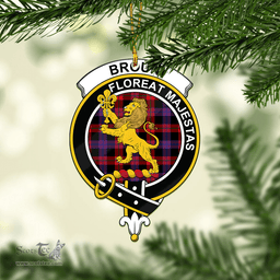 Scottish Broun Modern Clan Tartan Mica Ornament Christmas Decoratio - 2-Sided  Scottish Plaid Tartan Plaid