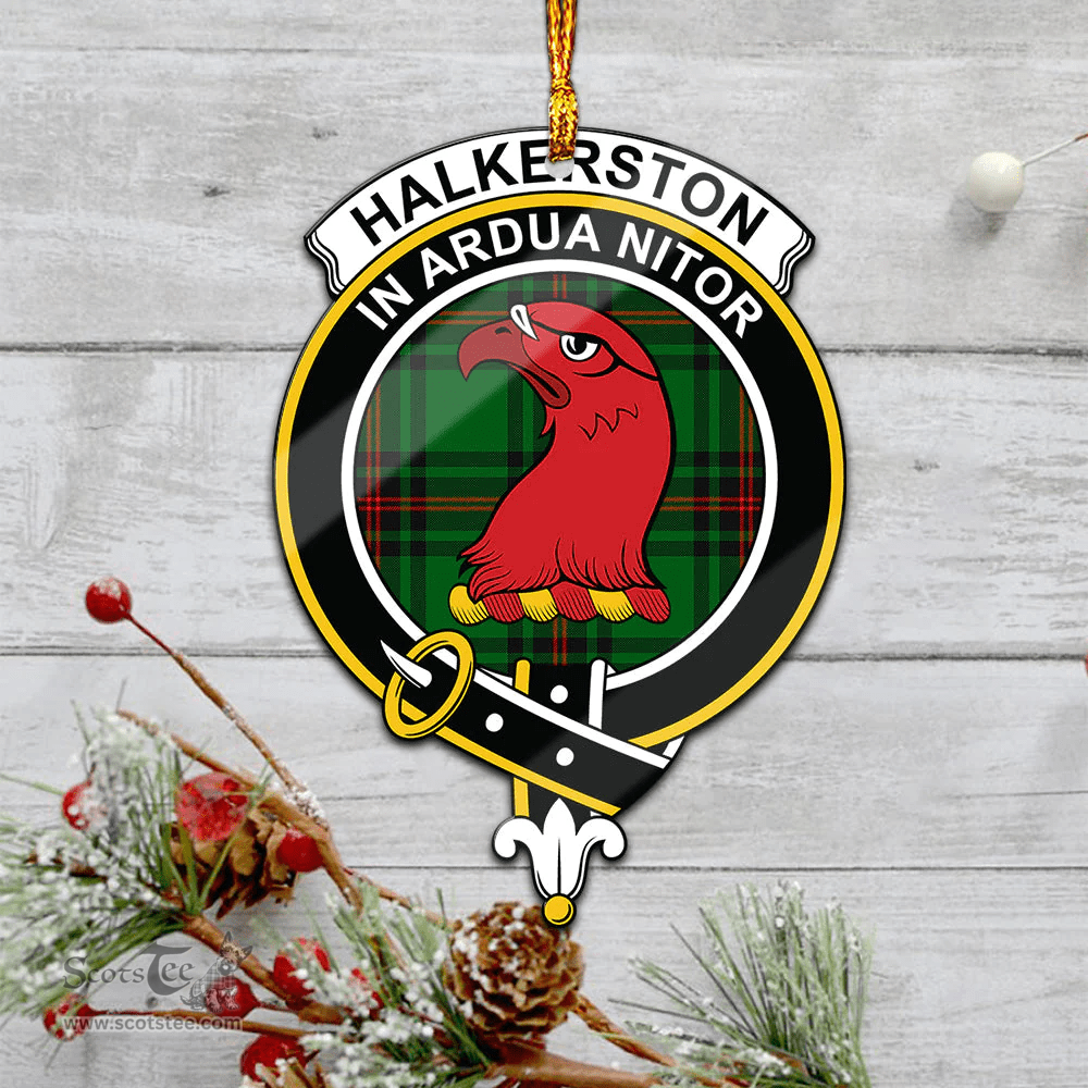 Scottish Halkerston Clan Tartan Mica Ornament Christmas Decoratio - 2-Sided  Scottish Plaid Tartan Plaid